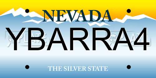 YBARRA4 Nevada License Plate