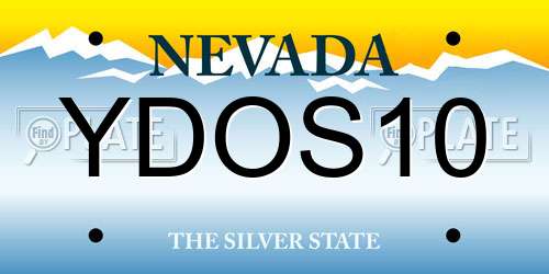 YDOS10 Nevada License Plate