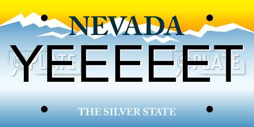 YEEEEET Nevada License Plate