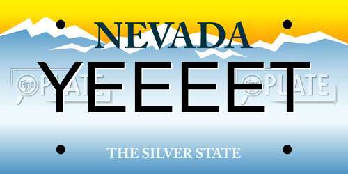 YEEEET Nevada License Plate