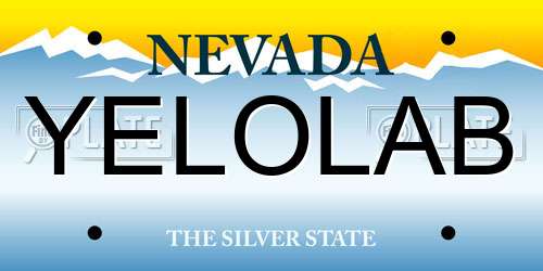 YELOLAB Nevada License Plate