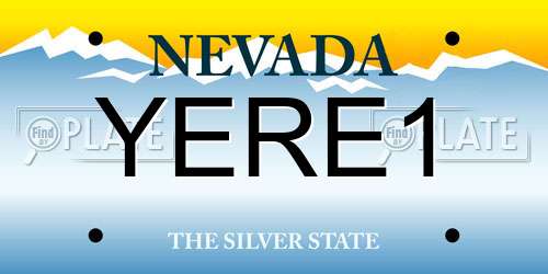 YERE1 Nevada License Plate