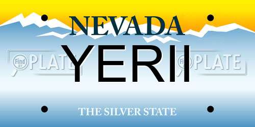 YERII Nevada License Plate