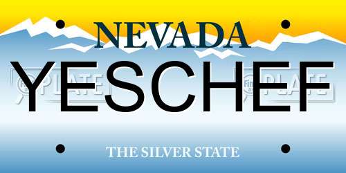 YESCHEF Nevada License Plate