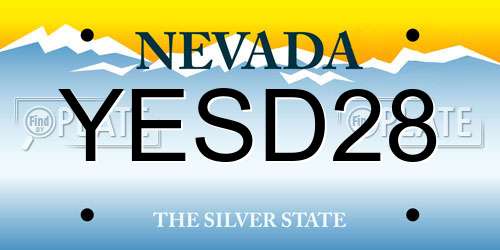 YESD28 Nevada License Plate