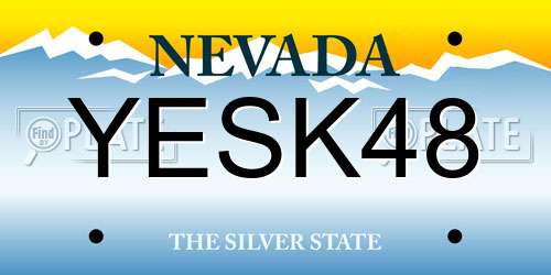 YESK48 Nevada License Plate