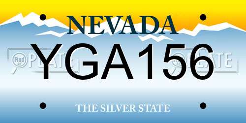 YGA156 Nevada License Plate