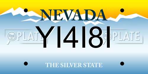 YI4I8I Nevada License Plate