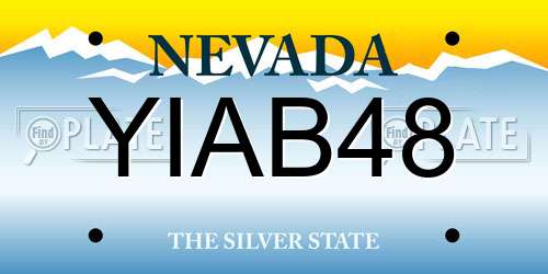 YIAB48 Nevada License Plate