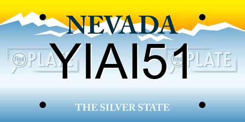 YIAI51 Nevada License Plate