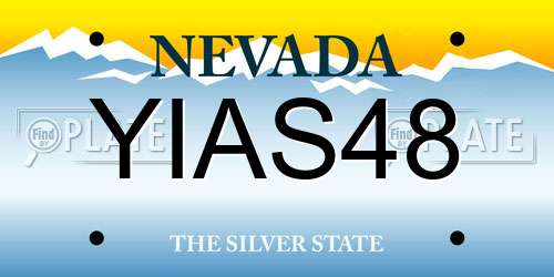 YIAS48 Nevada License Plate