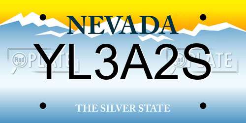 YL3A2S Nevada License Plate
