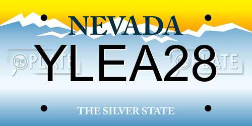 YLEA28 Nevada License Plate