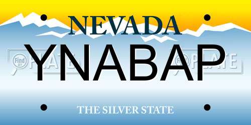 YNABAP Nevada License Plate