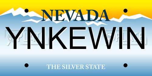 YNKEWIN Nevada License Plate
