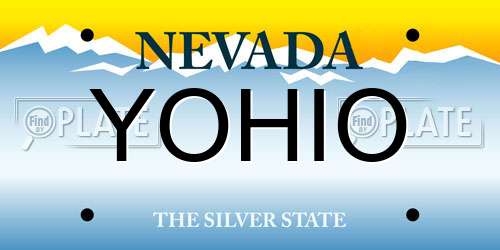 YOHIO Nevada License Plate