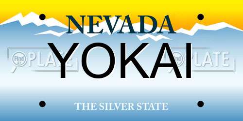 YOKAI Nevada License Plate