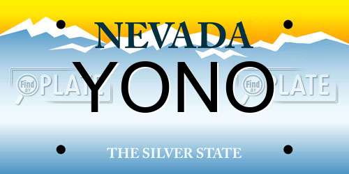 YONO Nevada License Plate