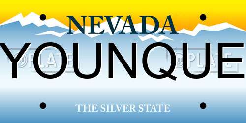 YOUNQUE Nevada License Plate