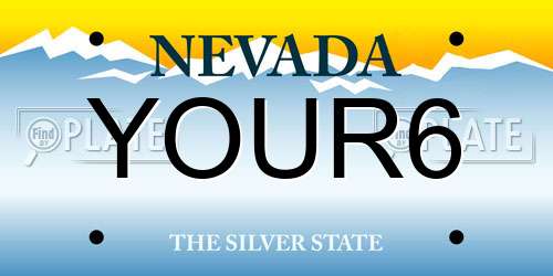 YOUR6 Nevada License Plate