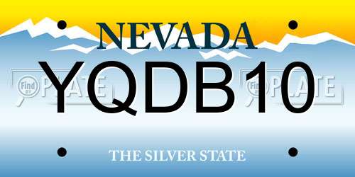 YQDB10 Nevada License Plate