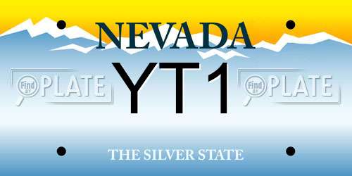 YT1 Nevada License Plate