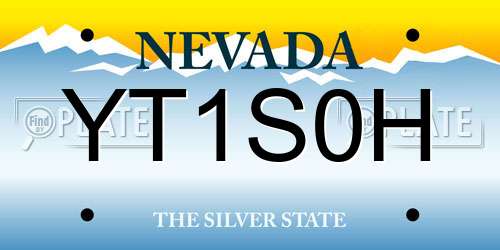 YT1S0H Nevada License Plate