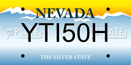 YTI50H Nevada License Plate