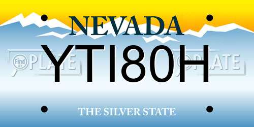 YTI80H Nevada License Plate