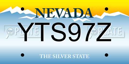 YTS97Z Nevada License Plate