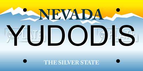 YUDODIS Nevada License Plate