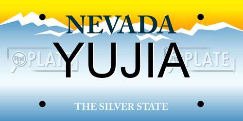 YUJIA Nevada License Plate