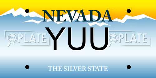 YUU Nevada License Plate