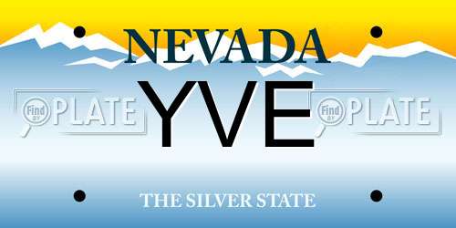 YVE Nevada License Plate