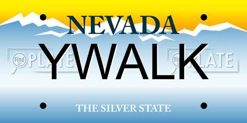 YWALK Nevada License Plate