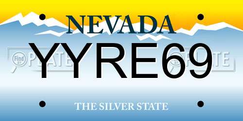 YYRE69 Nevada License Plate
