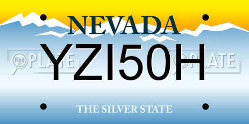 YZI50H Nevada License Plate