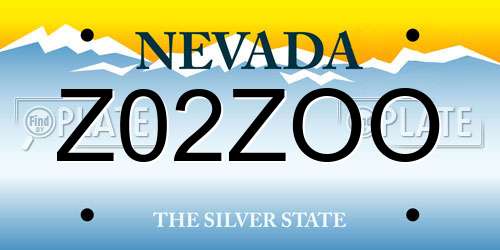 Z02ZOO Nevada License Plate