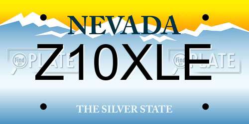 Z10XLE Nevada License Plate