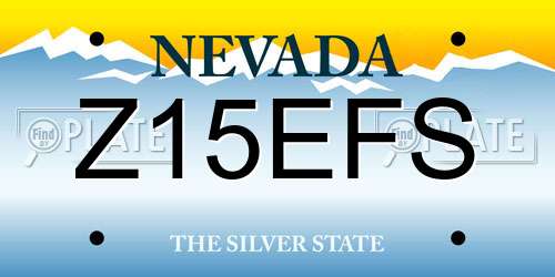 Z15EFS Nevada License Plate