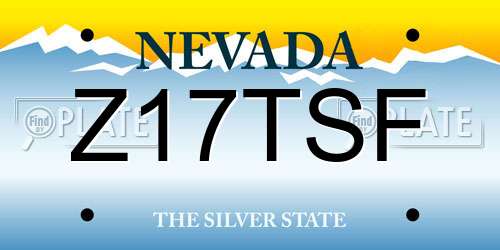 Z17TSF Nevada License Plate