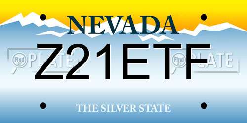 Z21ETF Nevada License Plate