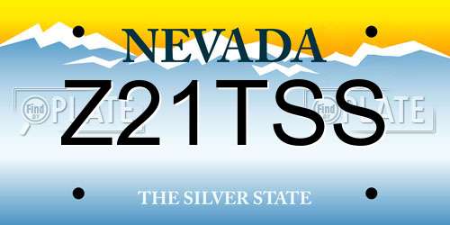 Z21TSS Nevada License Plate
