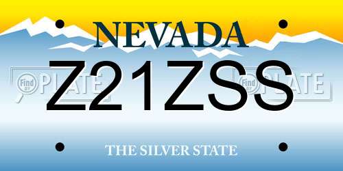 Z21ZSS Nevada License Plate