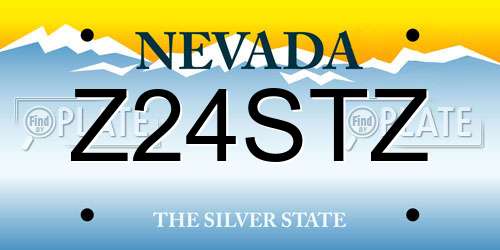 Z24STZ Nevada License Plate