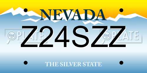 Z24SZZ Nevada License Plate