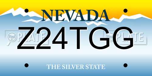 Z24TGG Nevada License Plate