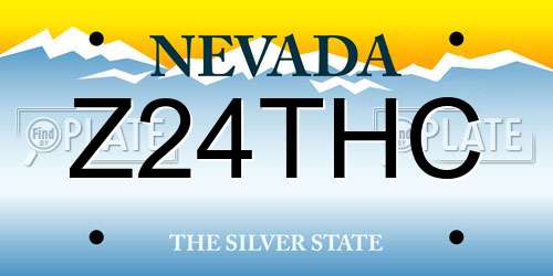 Z24THC Nevada License Plate