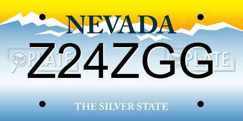 Z24ZGG Nevada License Plate