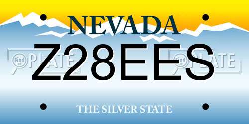 Z28EES Nevada License Plate